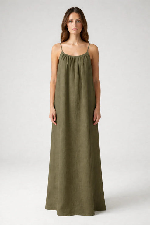 Commando Green Backless Maxi Dress