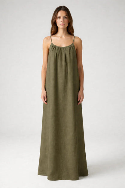 Commando Green Backless Maxi Dress