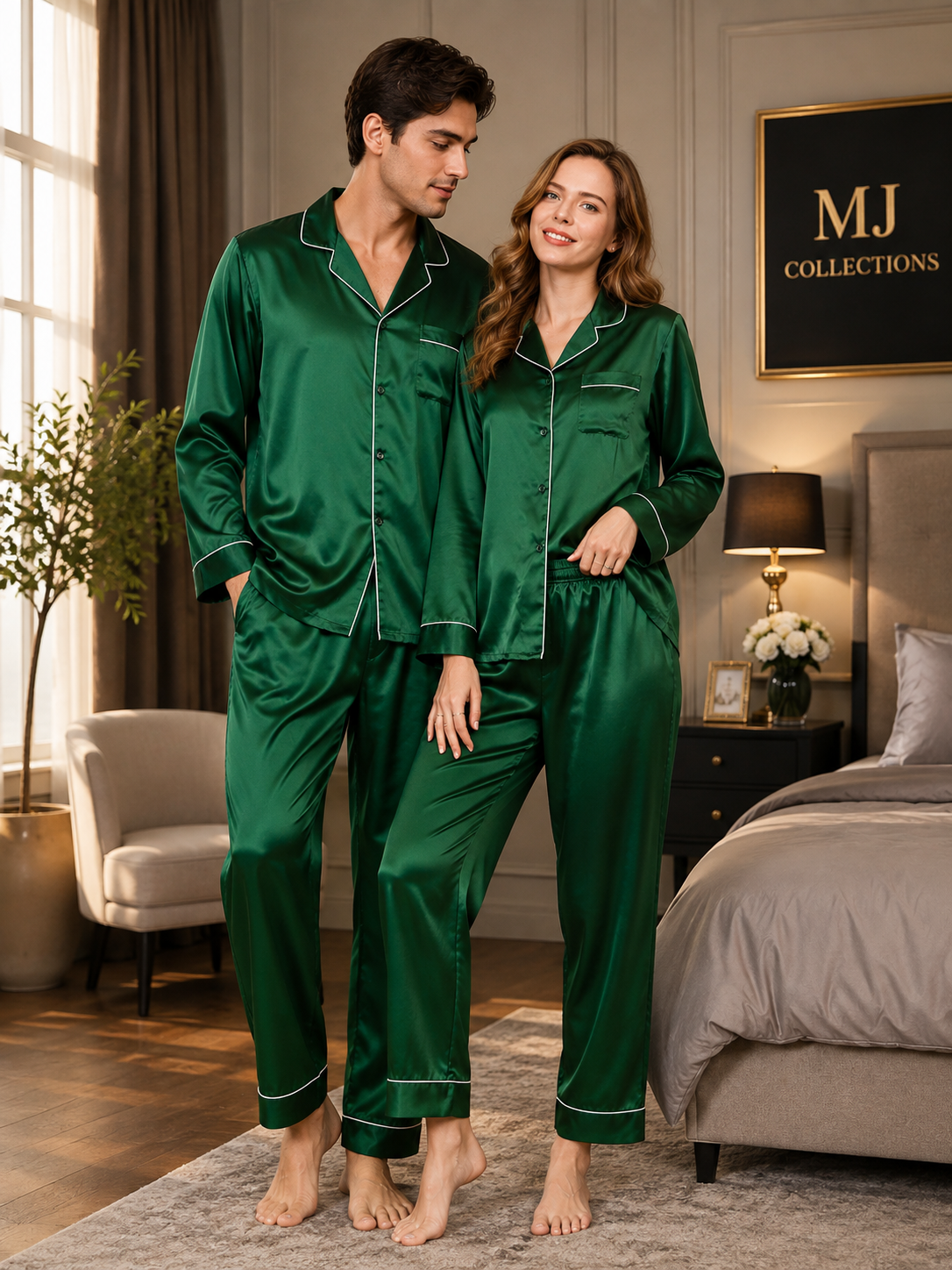 Couple Silk Suit — His & Her Matching Set