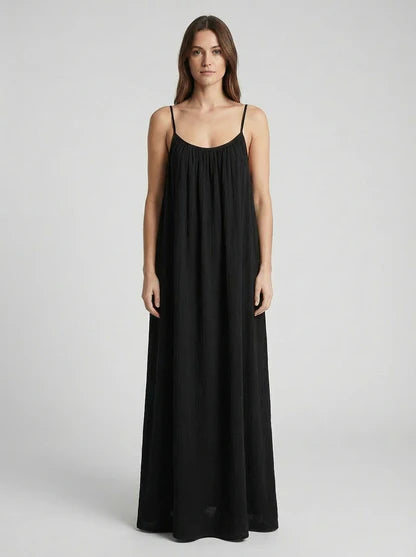 Black Backless Maxi Dress