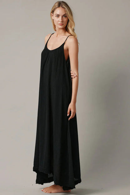 Black Backless Maxi Dress