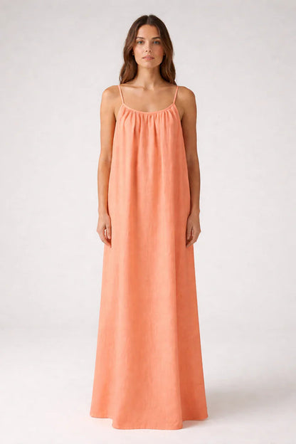 Dusty Rose Backless Maxi Dress