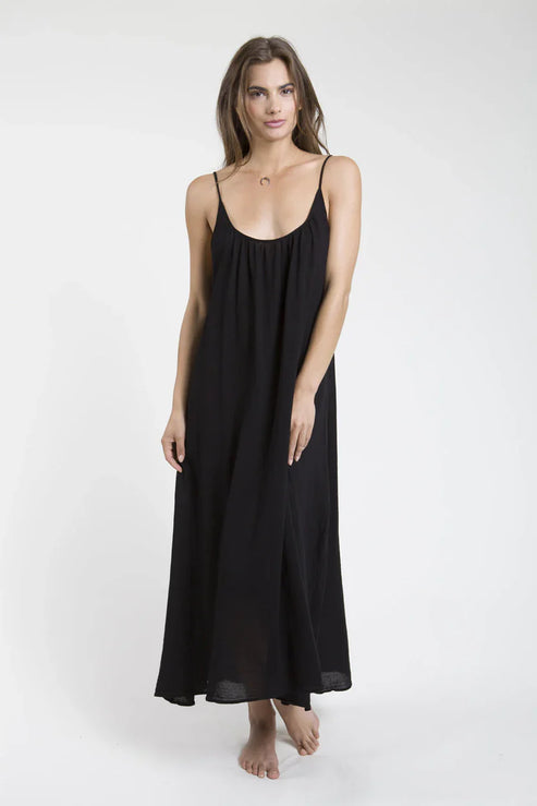 Black Backless Maxi Dress