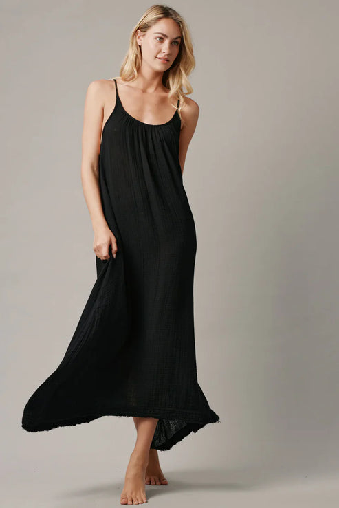 Black Backless Maxi Dress